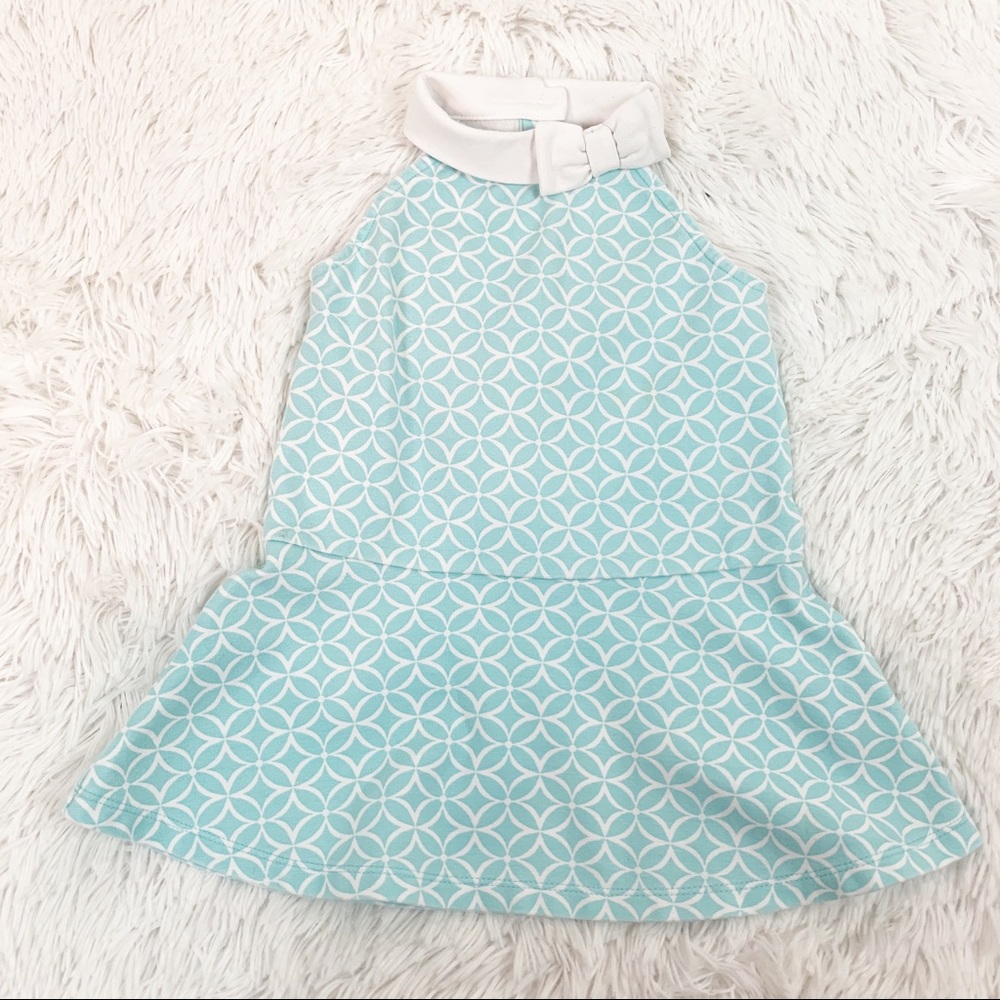 Janie and Jack Blue and White Patterned Dress